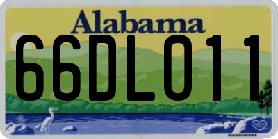 AL license plate 66DL011