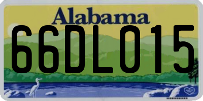 AL license plate 66DL015