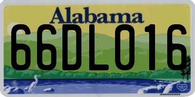 AL license plate 66DL016