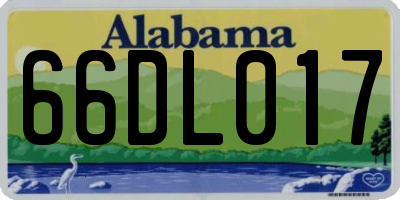 AL license plate 66DL017