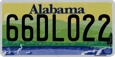 AL license plate 66DL022