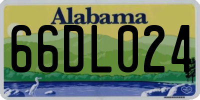 AL license plate 66DL024