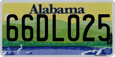 AL license plate 66DL025