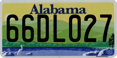 AL license plate 66DL027