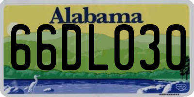 AL license plate 66DL030