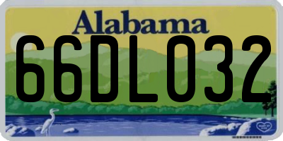 AL license plate 66DL032
