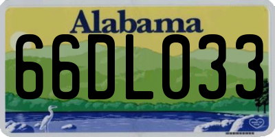 AL license plate 66DL033