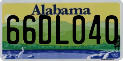AL license plate 66DL040