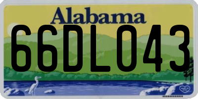 AL license plate 66DL043