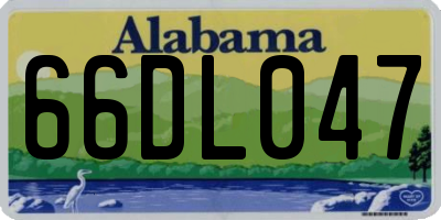 AL license plate 66DL047