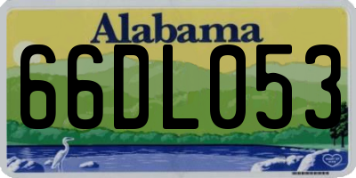 AL license plate 66DL053