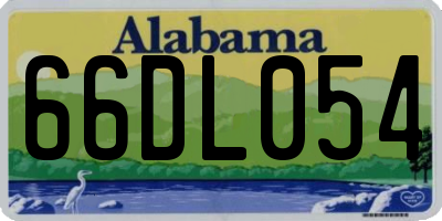 AL license plate 66DL054