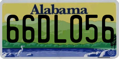AL license plate 66DL056