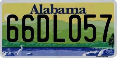 AL license plate 66DL057