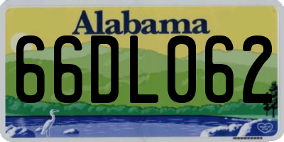 AL license plate 66DL062