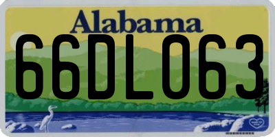 AL license plate 66DL063
