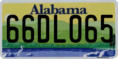 AL license plate 66DL065