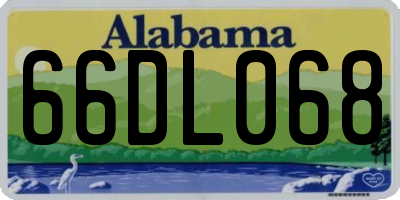 AL license plate 66DL068