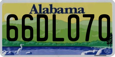 AL license plate 66DL070