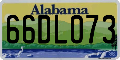 AL license plate 66DL073