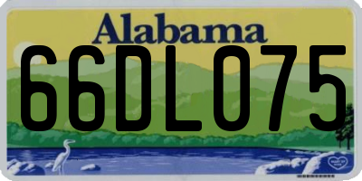 AL license plate 66DL075