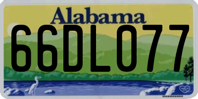 AL license plate 66DL077