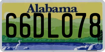 AL license plate 66DL078