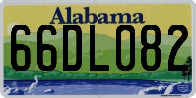 AL license plate 66DL082
