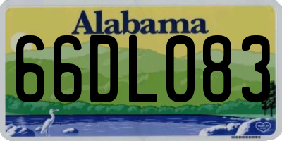 AL license plate 66DL083