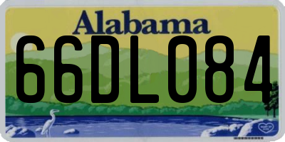 AL license plate 66DL084