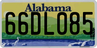 AL license plate 66DL085
