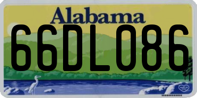 AL license plate 66DL086