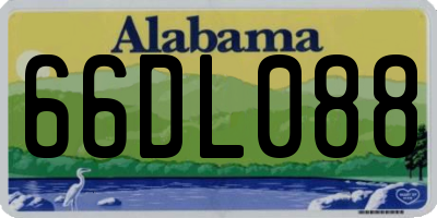 AL license plate 66DL088