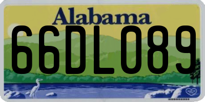 AL license plate 66DL089