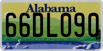AL license plate 66DL090