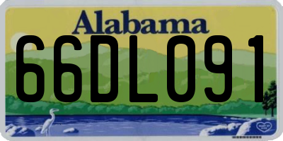 AL license plate 66DL091