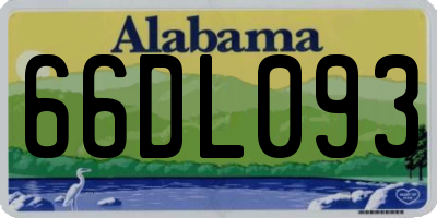 AL license plate 66DL093