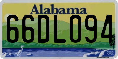 AL license plate 66DL094