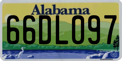 AL license plate 66DL097