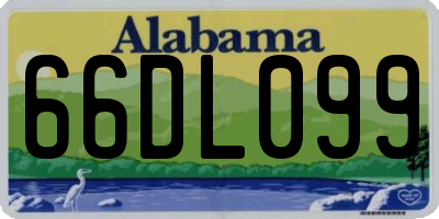 AL license plate 66DL099