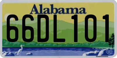 AL license plate 66DL101