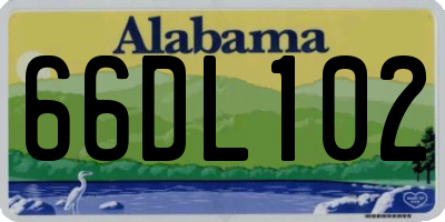 AL license plate 66DL102