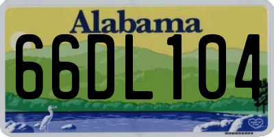 AL license plate 66DL104