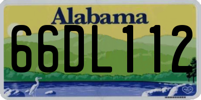 AL license plate 66DL112