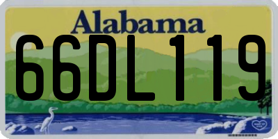 AL license plate 66DL119
