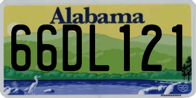 AL license plate 66DL121