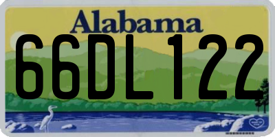 AL license plate 66DL122