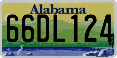 AL license plate 66DL124