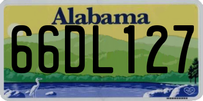 AL license plate 66DL127