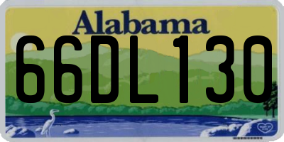 AL license plate 66DL130